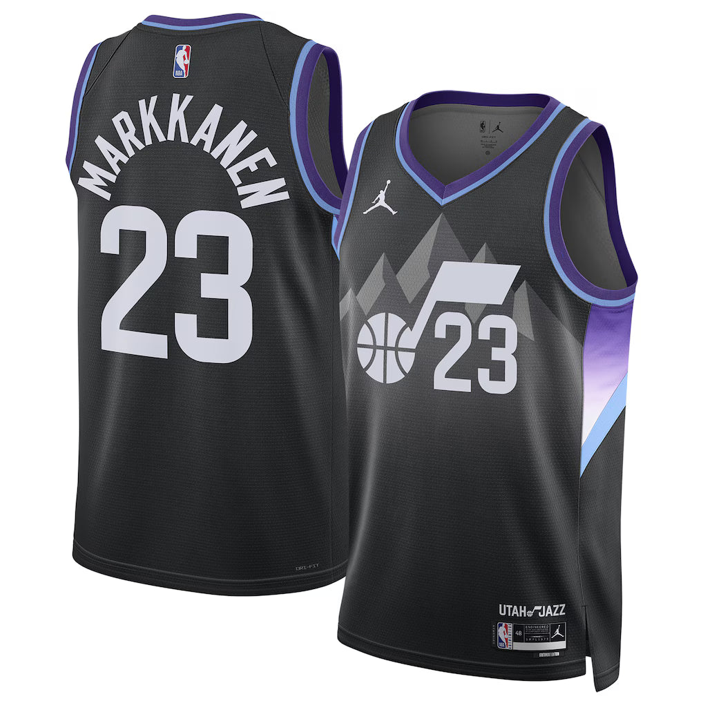 Lauri Markkanen Utah Jazz Unisex 2024/25 Swingman Jersey - Statement Edition - Black