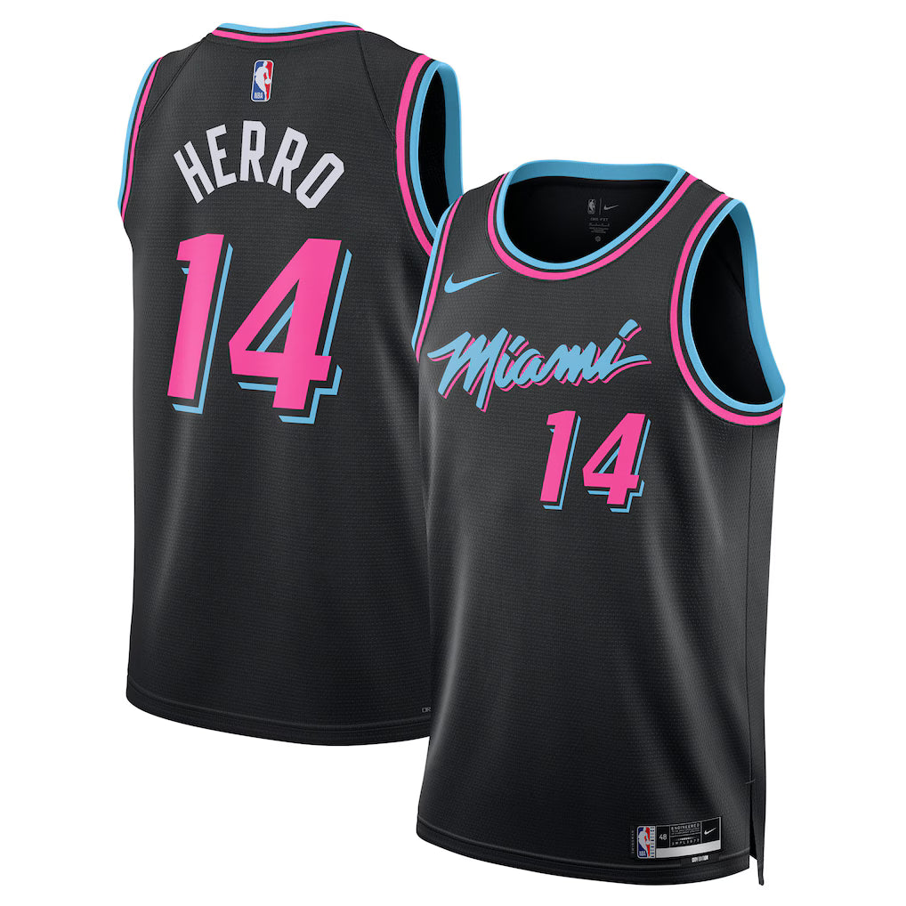 Tyler Herro Miami Heat Unisex 2025/26 Swingman Jersey - Black - City Edition