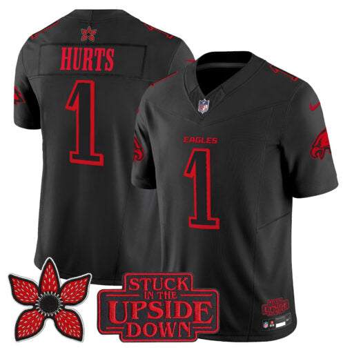Jalen Hurts Philadelphia Eagles ‘Stranger Things Edition’ Jersey - Black