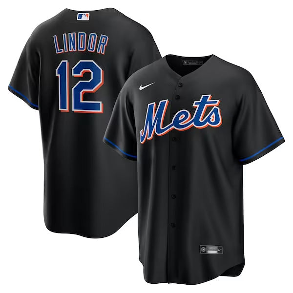 Francisco Lindor New York Mets Jersey – Black