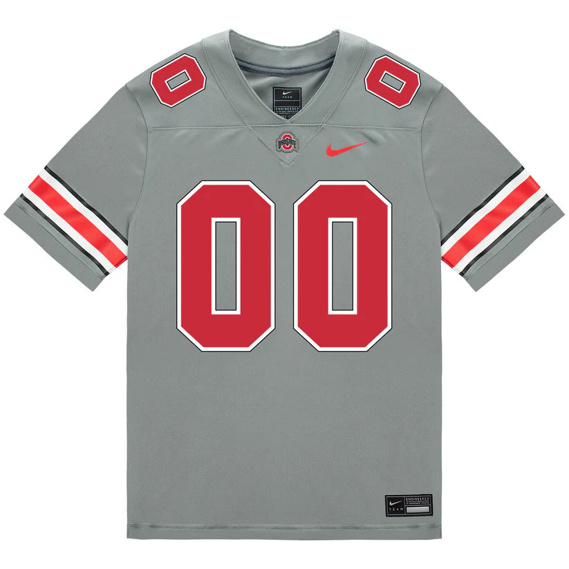 Custom Ohio States Buckeyes Jersey - Grey