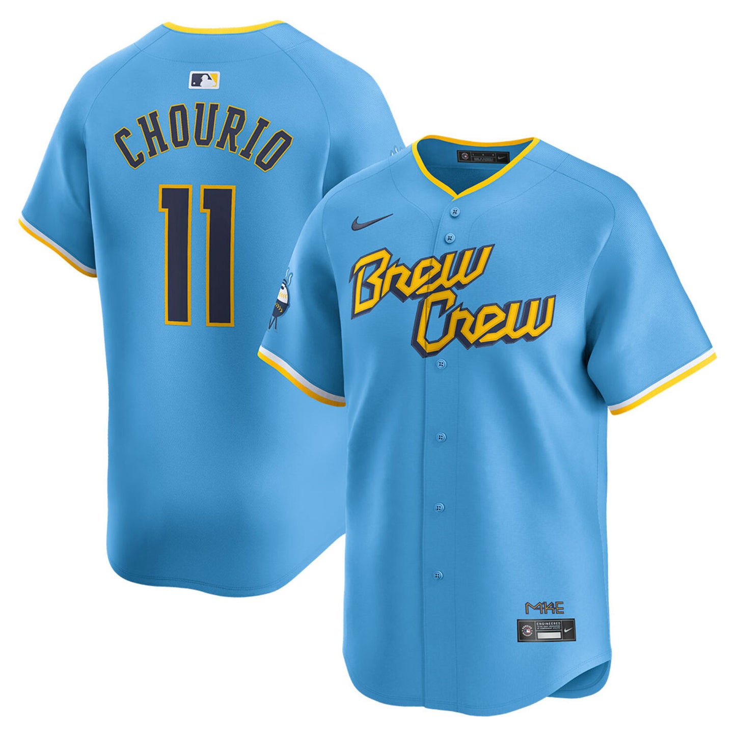 Jackson Chourio Milwaukee Brewers City Connect Limited Jersey - Powder Blue