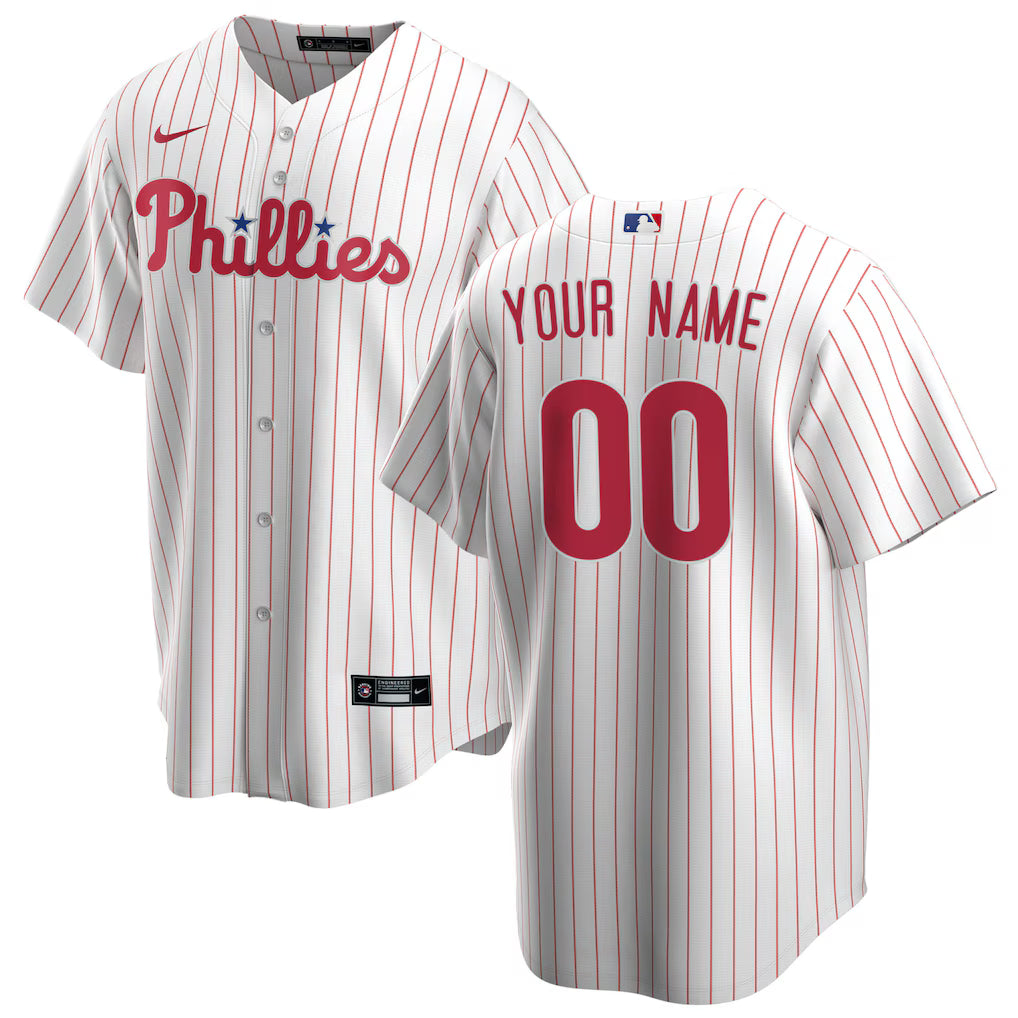 Custom Philadelphia Phillies Home Jersey - White