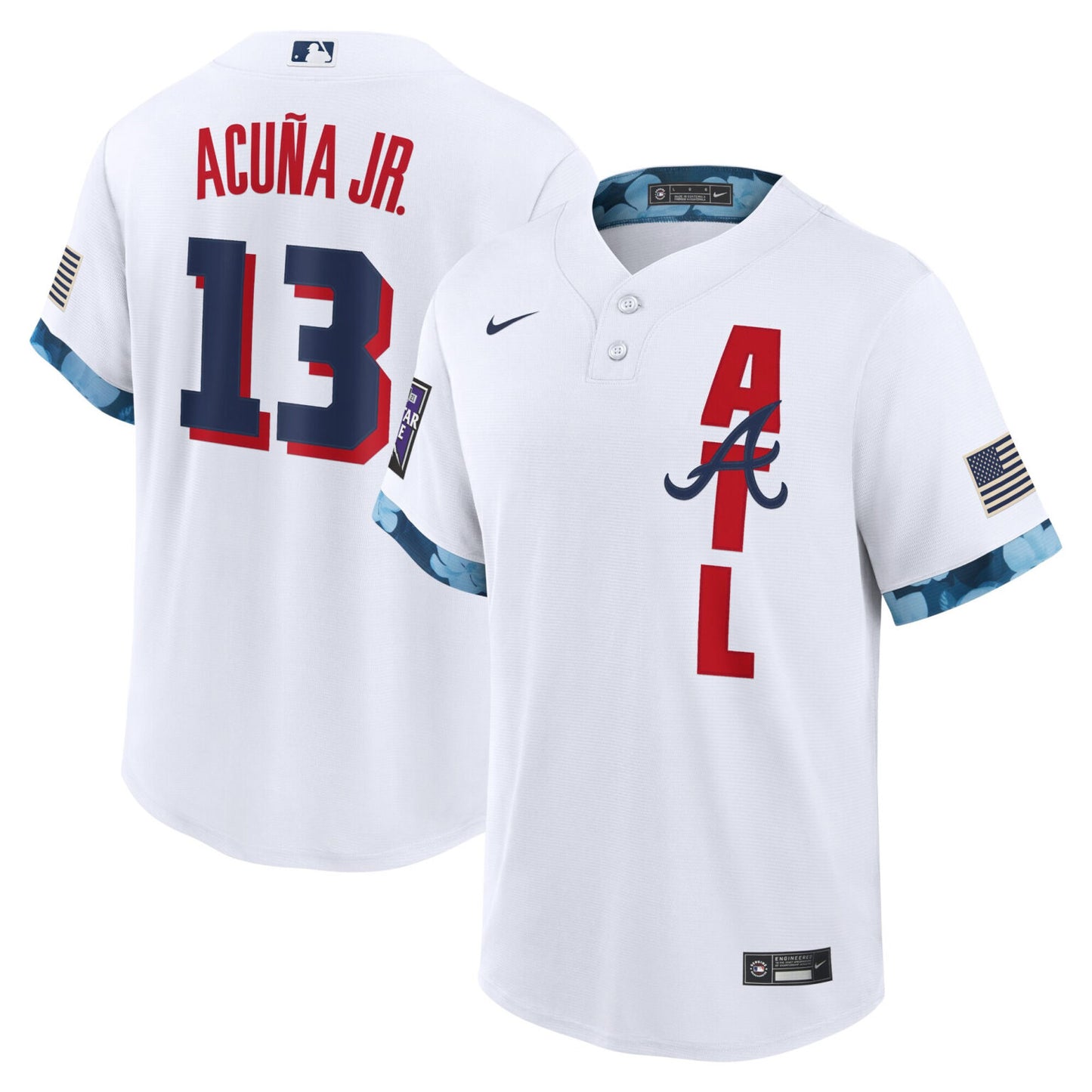 Ronald Acuna Jr Atlanta Braves White 2021 All-Star Jersey – White
