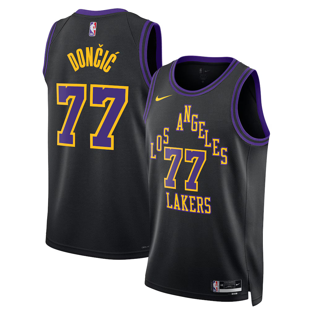 Luka Dončić Los Angeles Lakers Unisex 2025/26 Swingman Jersey - Black - City Edition