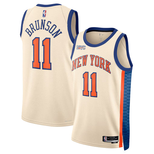 Jalen Brunson New York Knicks Unisex 2025/26 Swingman Jersey - Cream - City Edition