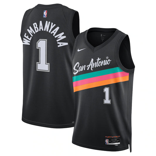 Victor Wembanyama San Antonio Spurs Unisex 2025/26 Swingman Jersey - Black - City Edition