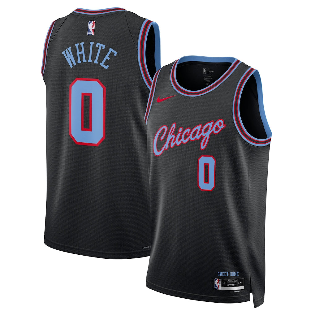 Coby White Chicago Bulls Unisex 2025/26 Swingman Jersey - Black - City Edition
