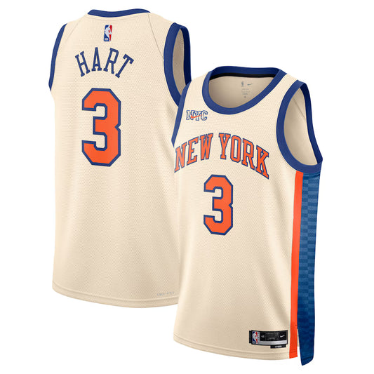 Josh Hart New York Knicks Unisex 2025/26 Swingman Jersey - Cream - City Edition