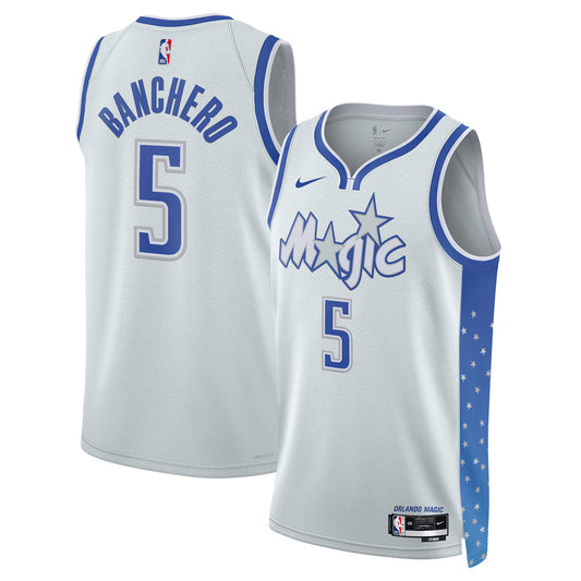Paolo Banchero Orlando Magic Unisex 2025/26 Swingman Jersey - Silver - City Edition