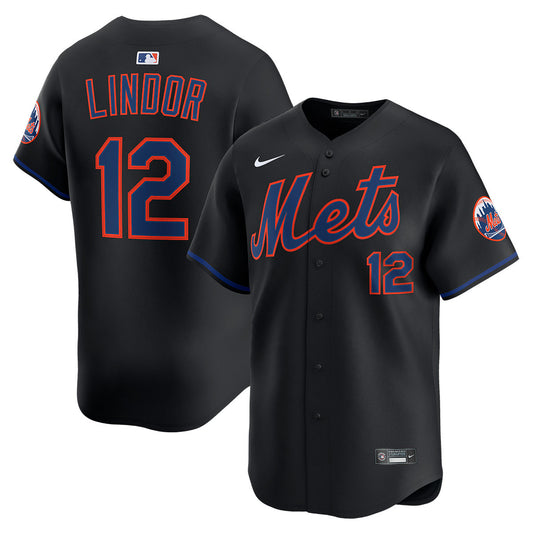 Francisco Lindor New York Mets Alternate Player Jersey - Black