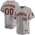 Custom Houston Astros Away Jersey - Gray