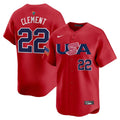 Ernie Clement USA Baseball 2026 World Baseball Classic Alternate Stadium Jersey - Red