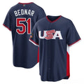 David Bednar USA Baseball 2026 World Baseball Classic Road Stadium Jersey - Navy
