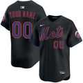 Custom New York Mets Alternate Jersey - Black