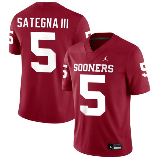 Isaiah Sategna III Oklahoma Sooners Alumni Player Jersey - Crimson