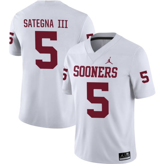 Isaiah Sategna III Oklahoma Sooners Alumni Player Jersey - White