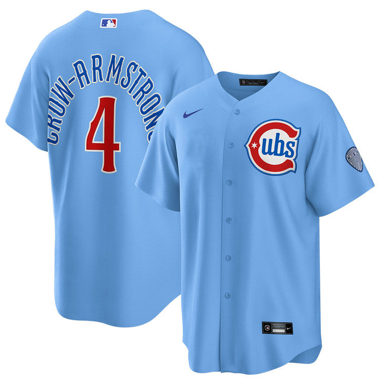 Pete Crow-Armstrong Chicago Cubs Blues Alternate Jersey - Light Blue