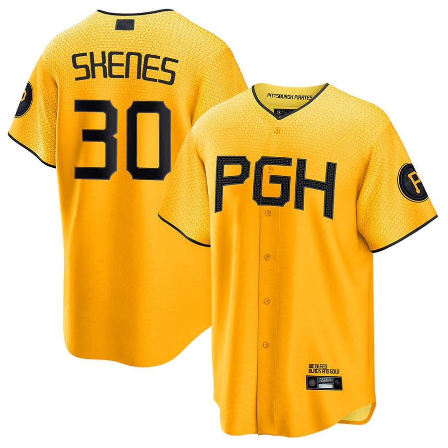 Paul Skenes Pittsburgh Pirates City Connect Jersey - Gold