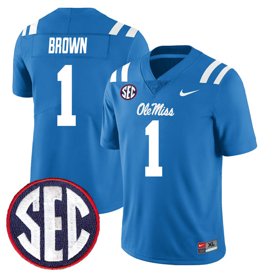 AJ Brown Ole Miss Rebels Jersey - Powder Blue