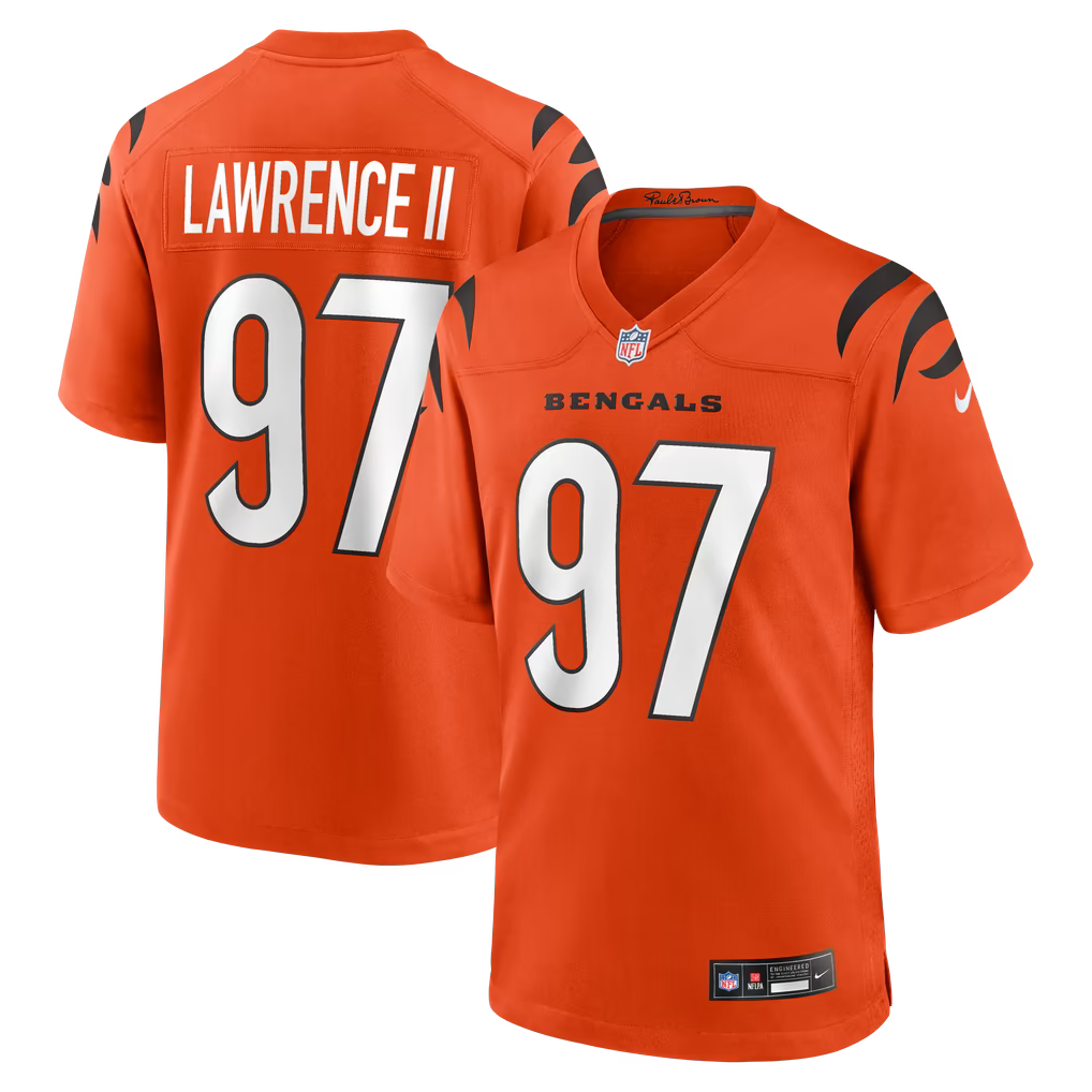 Dexter Lawrence II Cincinnati Bengals Jersey - Orange