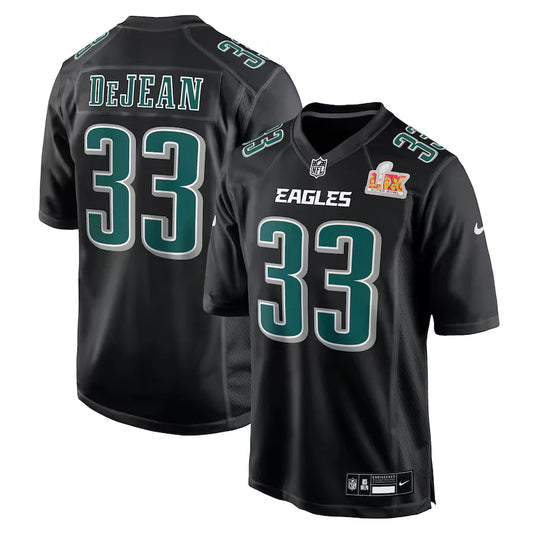 Cooper DeJean Philadelphia Eagles Super Bowl LIX Jersey - Carbon Black