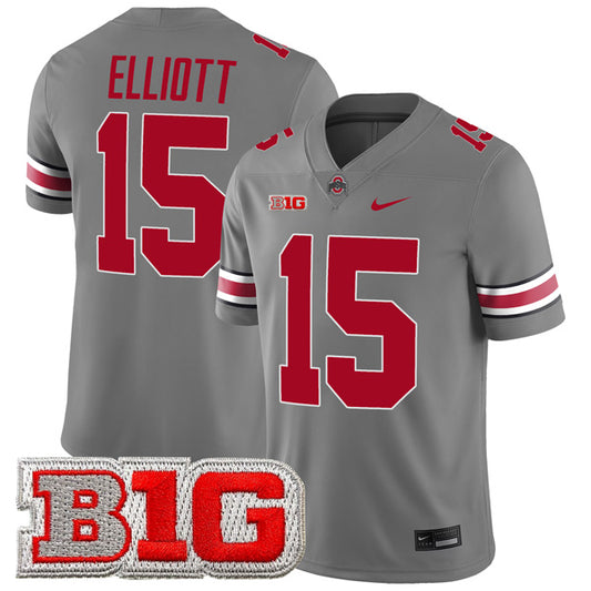 Ezekiel Elliott Ohio State Buckeyes Jersey – Gray