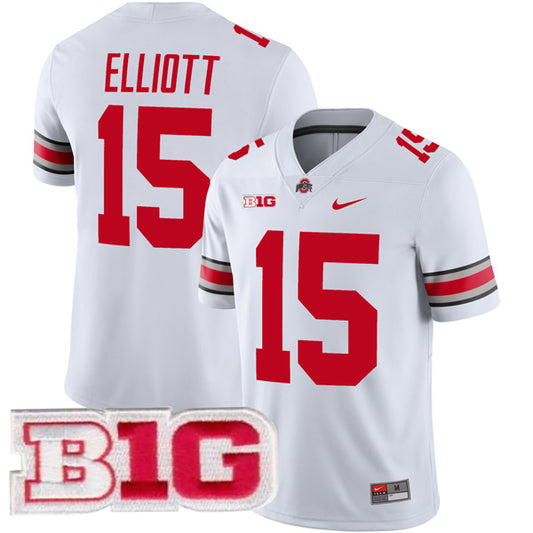 Ezekiel Elliott Ohio State Buckeyes Jersey – White
