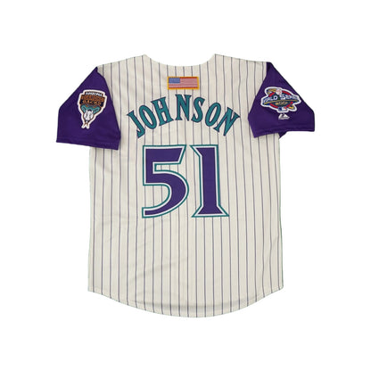 Randy Johnson 2001 Arizona Diamondbacks Alternate World Series Jersey - Ivory