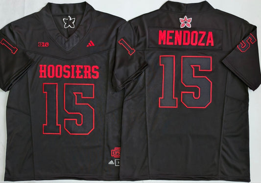Fernando Mendoza Indiana Hoosiers Black Out Jersey - Black