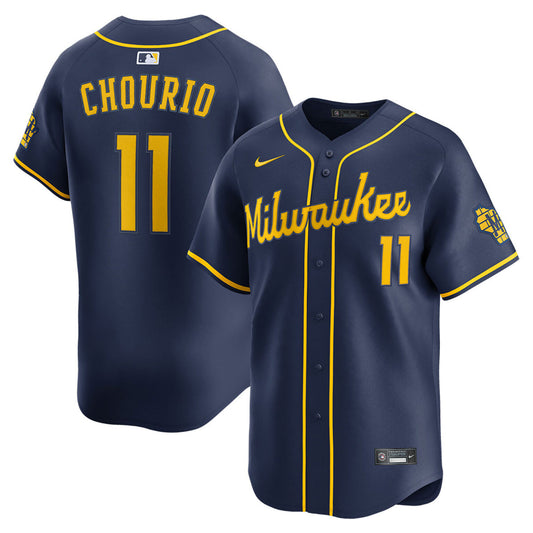 Jackson Chourio Milwaukee Brewers Alternate Limited Jersey - Navy