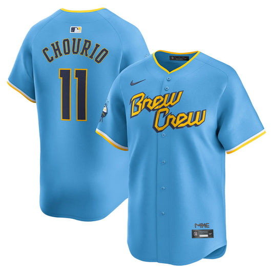 Jackson Chourio Milwaukee Brewers City Connect Limited Jersey - Powder Blue