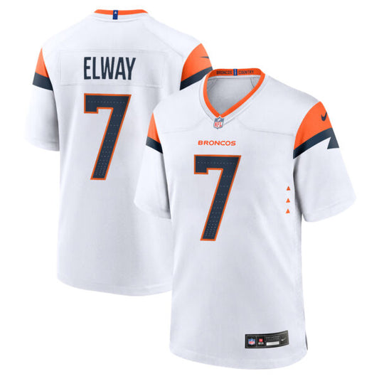 John Elway Denver Broncos Away Jersey - White