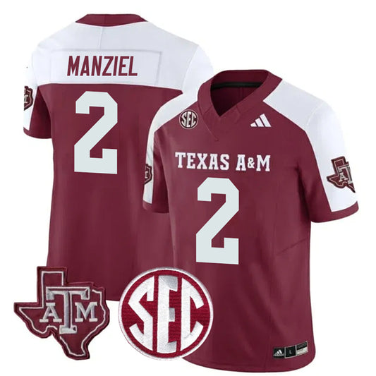 Johnny Manziel Texas A&M Aggies Football Alternate Jersey – Maroon