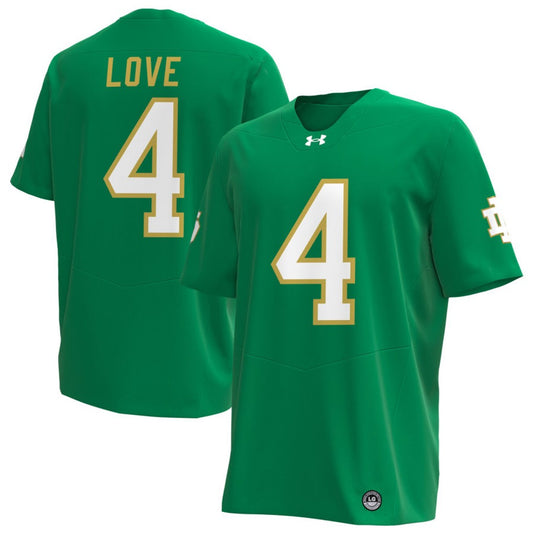 Jeremiyah Love Notre Dame Fighting Irish Jersey - Green