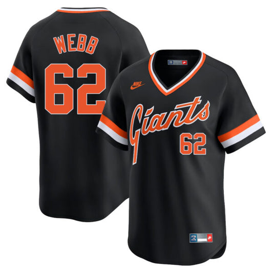 Logan Webb San Francisco Giants Cooperstown Collection Jersey - Black