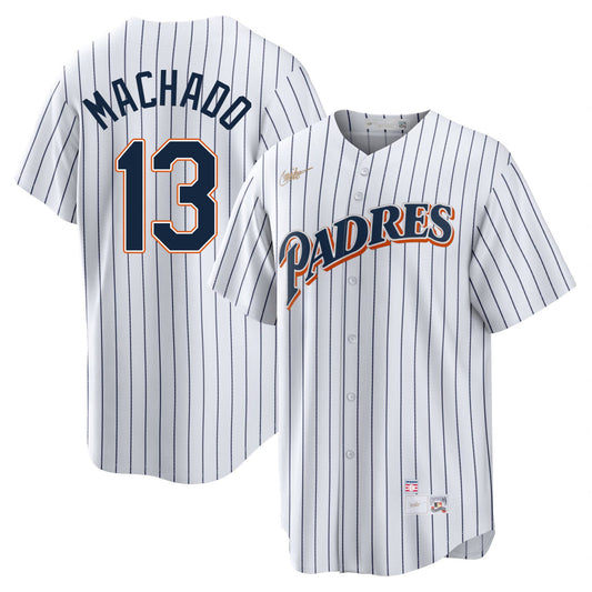 Manny Machado San Diego Padres 1998 Cooperstown Jersey – White