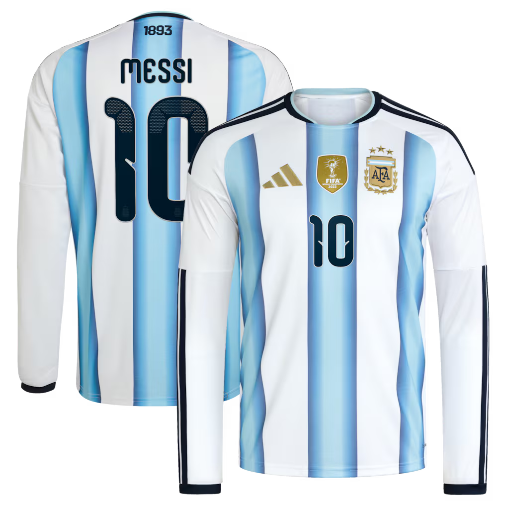 Lionel Messi Argentina National Team FIFA x World Cup 2026 Home Jersey - Long Sleeve - White
