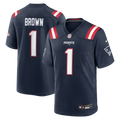 AJ Brown New England Patriots Jersey - Navy