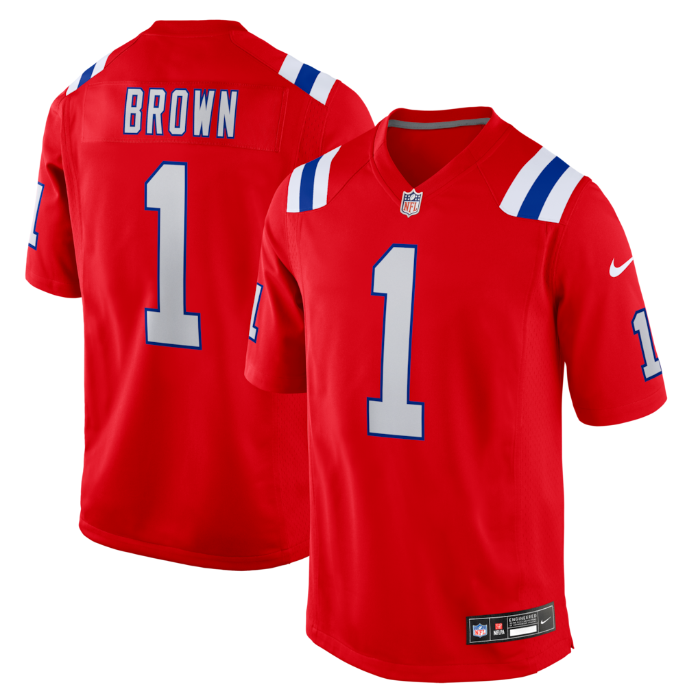 AJ Brown New England Patriots Jersey - Red