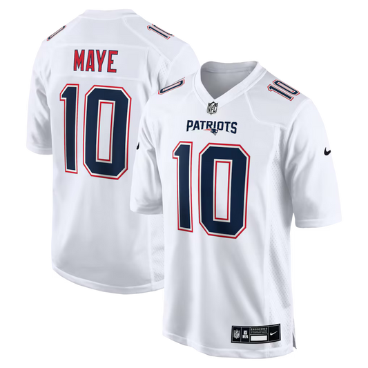 Drake Maye New England Patriots Jersey - Tundra White