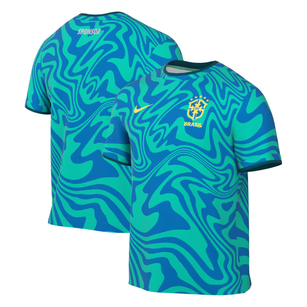 Brazil National Team 2026 Academy Pro Pre-Match Top - Green