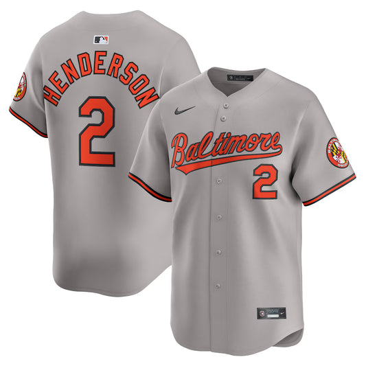 Gunnar Henderson Baltimore Orioles Road Jersey - Gray