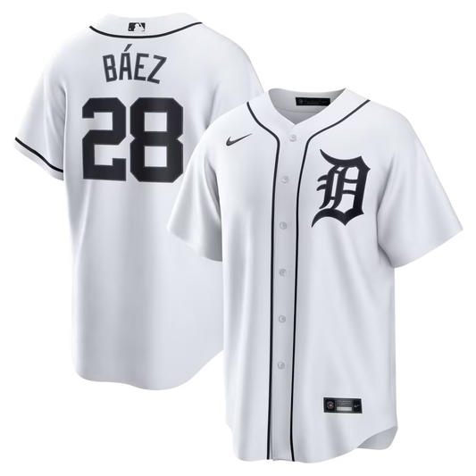 Javier Báez Detroit Tigers Home Jersey - White