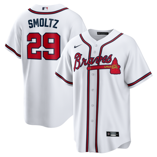 John Smoltz Atlanta Braves Home Retired Player Jersey - White