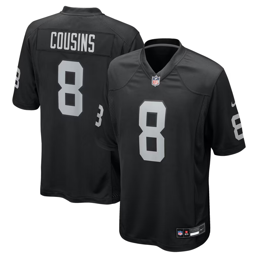 Kirk Cousins Las Vegas Raiders Jersey - Black