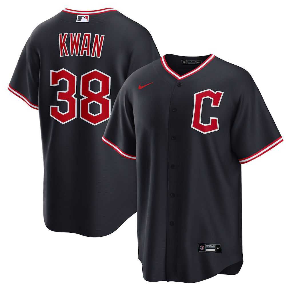 Steven Kwan Cleveland Guardians Alternate Jersey - Navy
