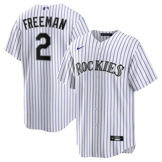 Tyler Freeman Colorado Rockies Home Jersey - White