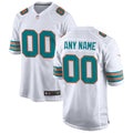 Custom Miami Dolphins Alternate Jersey - White