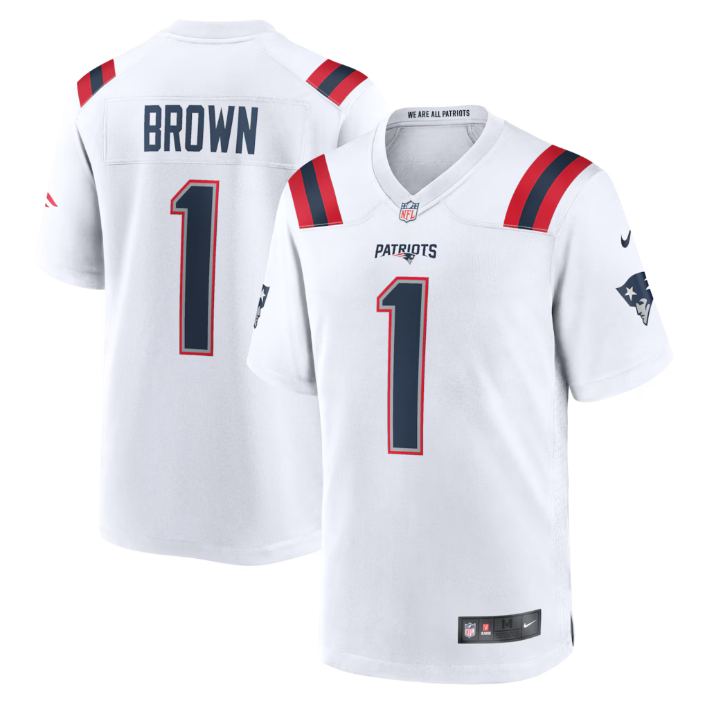 AJ Brown New England Patriots Jersey - White